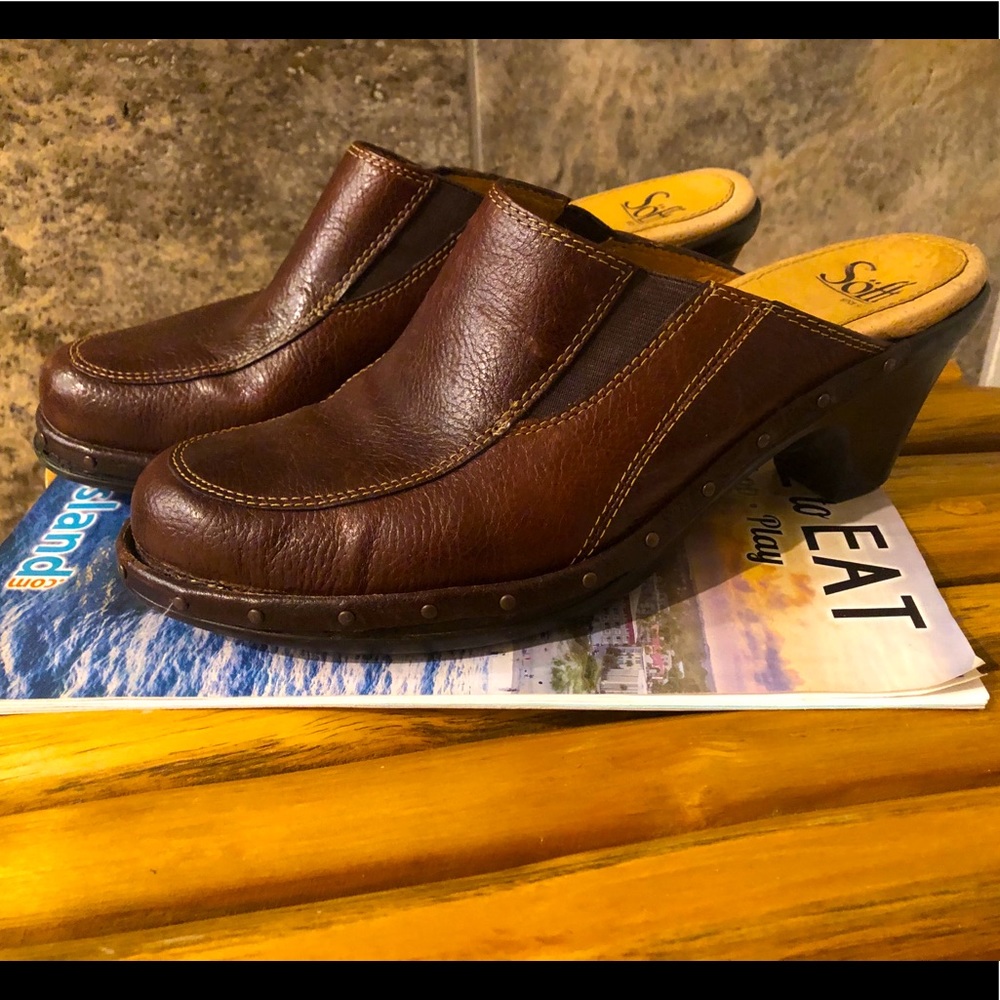 🌺SALE🌸Sofft brown mules good  size 8 1/2